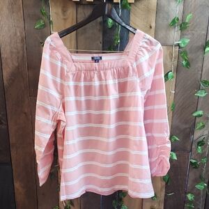 IZOD Women's Pink Striped Top Size L